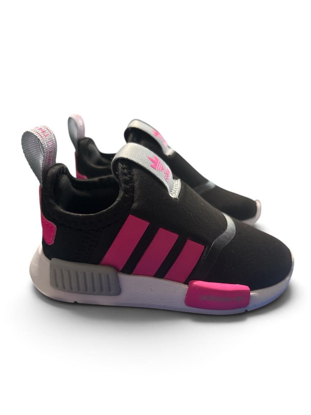 adidas Kids Slip-On Sneakers - Black & Pink